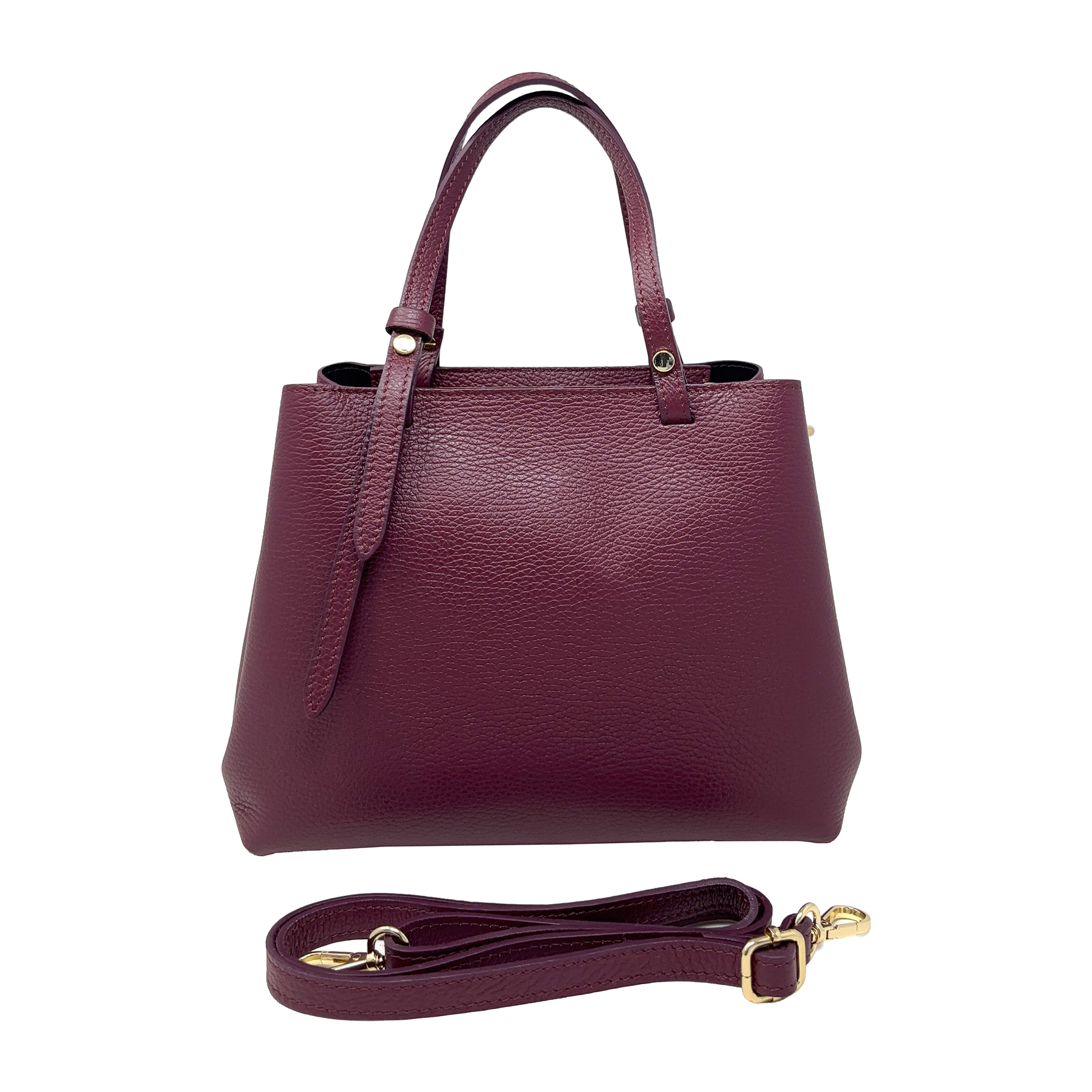 Borsa a Mano Elegante da Donna in Pelle Martellata con Tracolla