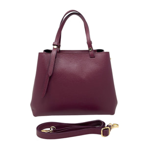Borsa a Mano Elegante da Donna in Pelle Martellata con Tracolla
