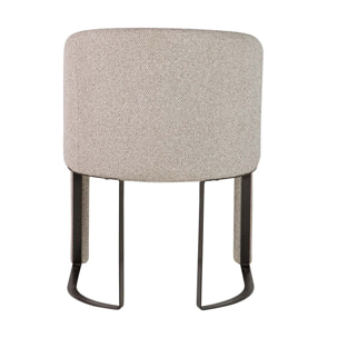 Butaca Chenilla Metal Dorado Tacoma 60x59x83 Cm