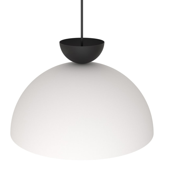 Lampada a sospensione LUNARO bicolore in acciaio opaco