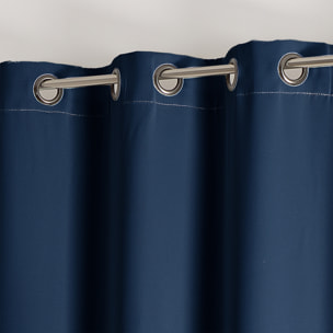 Rideau occultant ignifugé M1 non feu - Bleu Encre