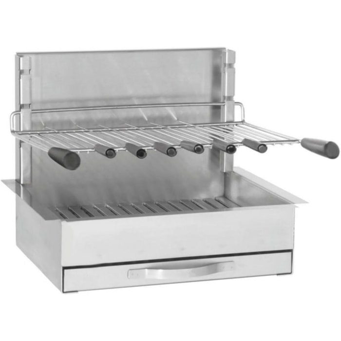Barbecue charbon FORGE ADOUR 961.56 inox encastrable 56 cm