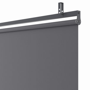 Pergola Marina en acier et toit rétractable gris 3x4m - Structure gris anthracite, toile et stores gris anthracite