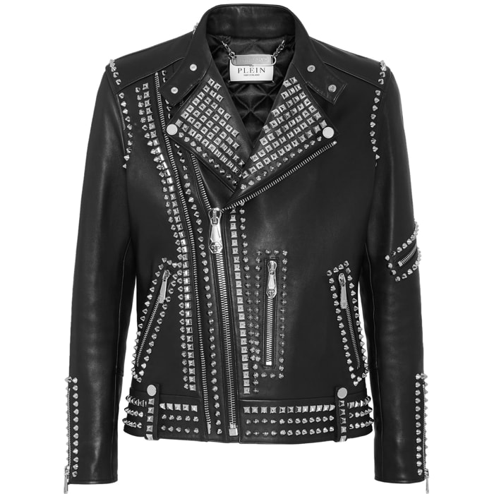 PHILIPP PLEIN Biker de cuero