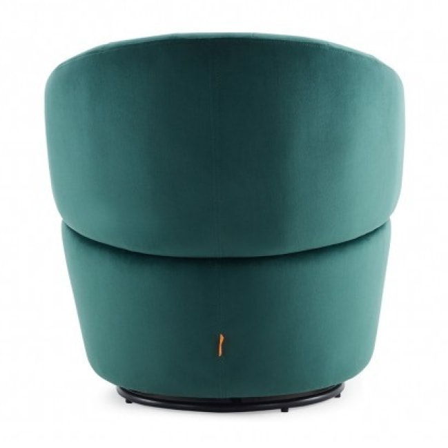 Fauteuil rond pivotant en velours - 5 coloris - ROMANE