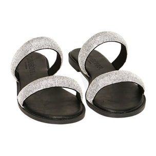 Ciabatte nere con strass