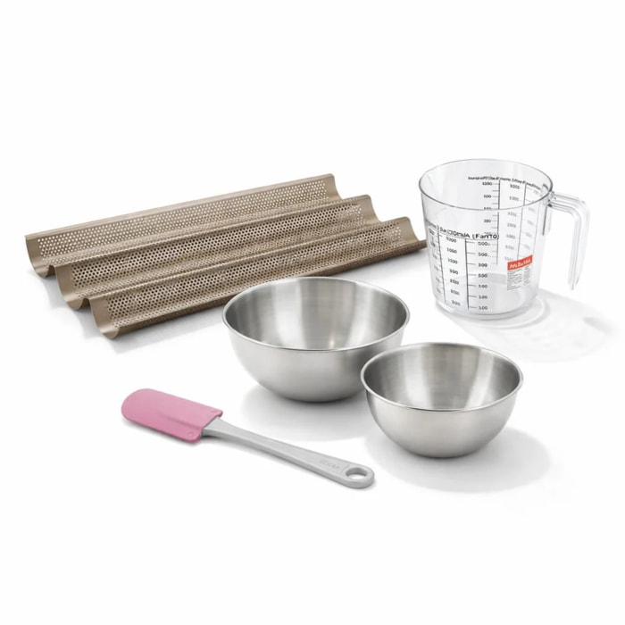 Set de 5 ustensiles de pâtisserie moule à gâteaux bol spatule pâtisserie et verre doseur Zenker Mojave Gold