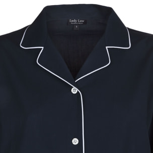 PIGIAMA DONNA in cotone blu