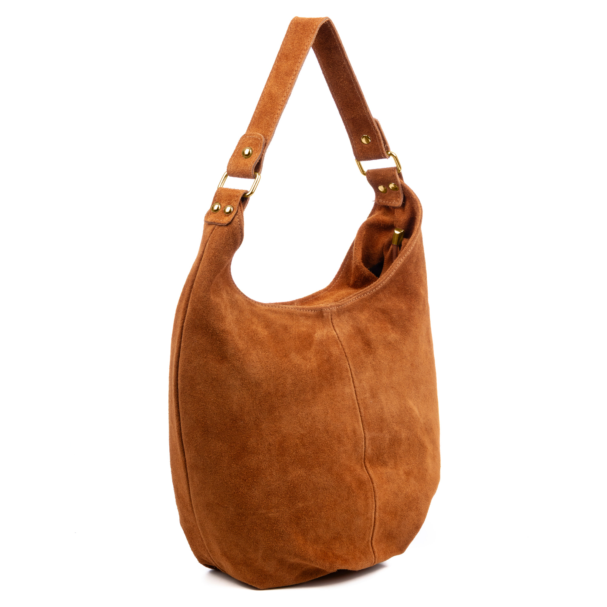 Basiano Borsa a spalla Donna. Pelle autentica Scamosciata