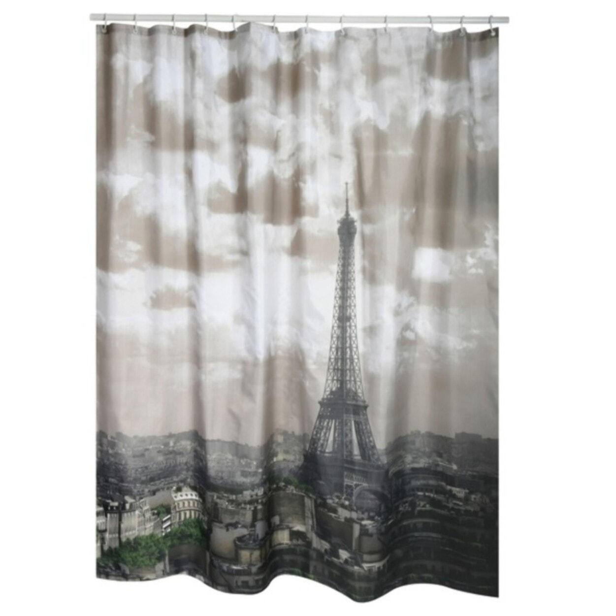 Rideau de douche Polyester 180x200cm Paris - Anneaux inclus MSV