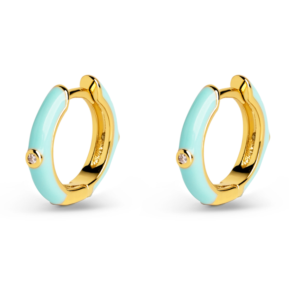 Orecchino Spark Sky Enamel Placcato Oro