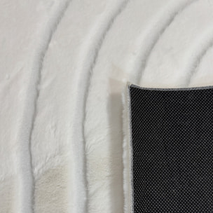 ALASKA - Tapis doux à motif graphique blanc