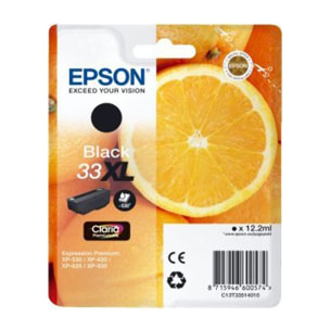 Cartouche d'encre EPSON Originale T3351 XL Haute Capacité Noire Série Orange - C13T33514010
