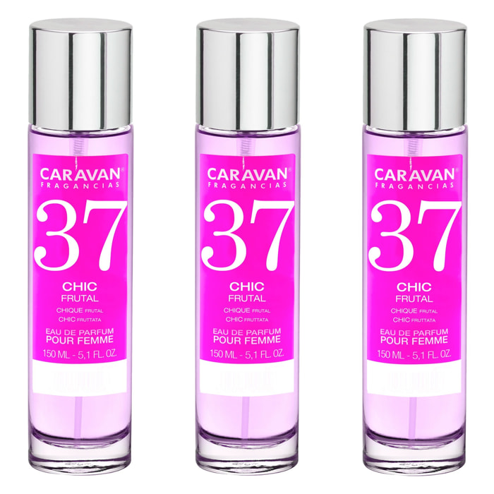 Caravan fragancias set de 3 frascos perfume de mujer nº37, de 150 ml