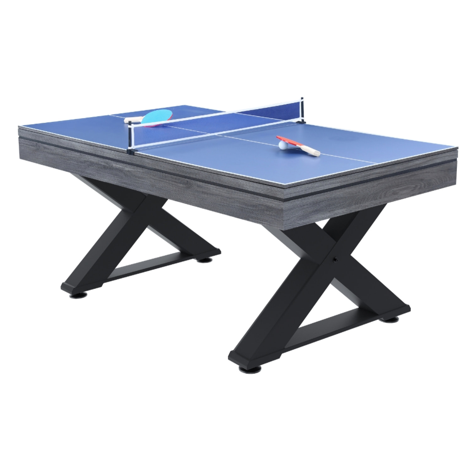 Table multi-jeux, ping-pong et billard en bois gris  ARIZONA