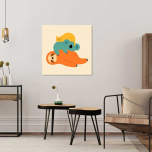 Tableau enfant étant paresseux Toile imprimée