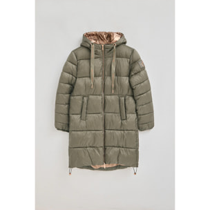 Abrigo Ingrid verde militar con logo Polo Club