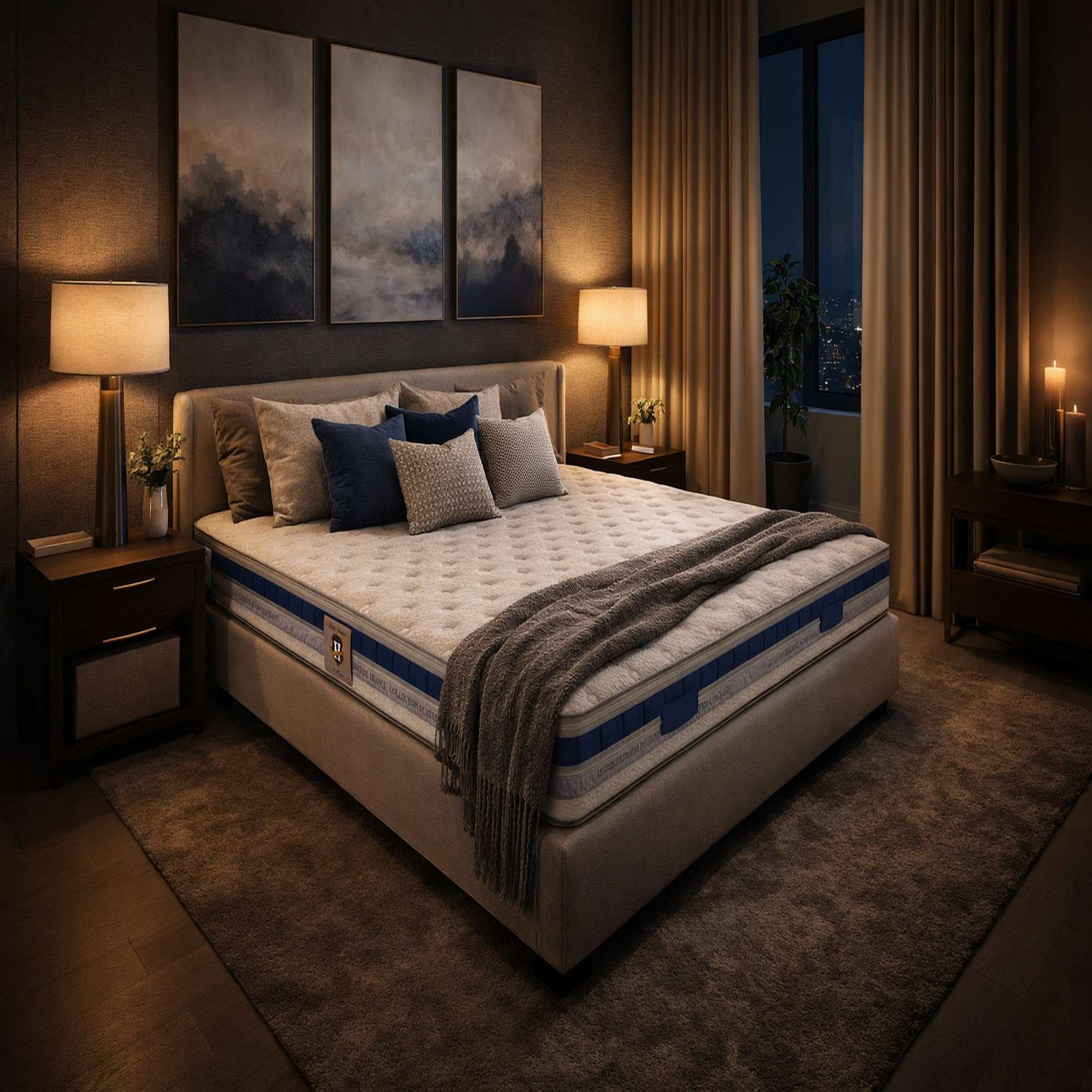 Ensemble Villandry - matelas 2 places + 2 sommiers