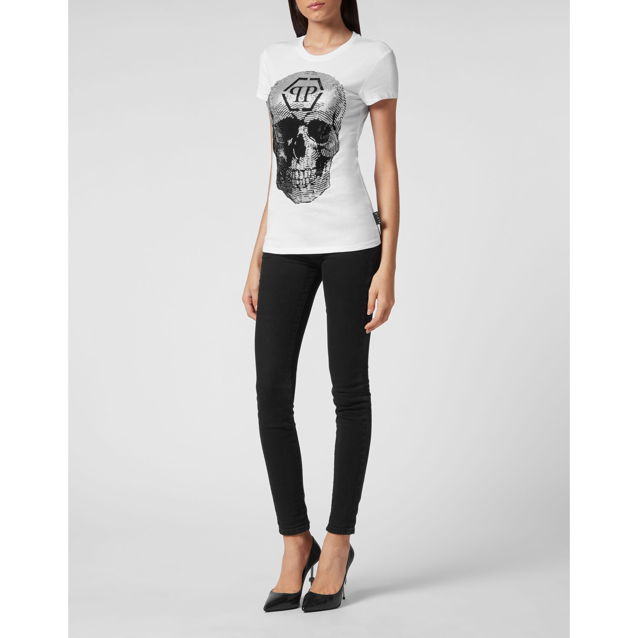 PHILIPP PLEIN Camiseta Cuello Redondo SKULL