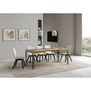 Table extensible 70x110/194 cm Ghibli Chêne Nature cadre Anthracite