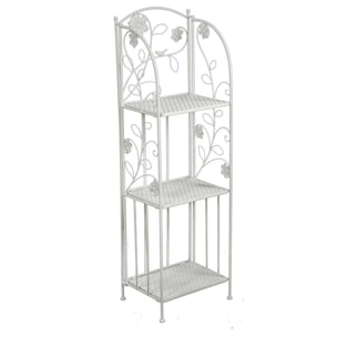 Scaffale Milena Vacchetti in metallo 3 piani stretto bianco cm35x29h118