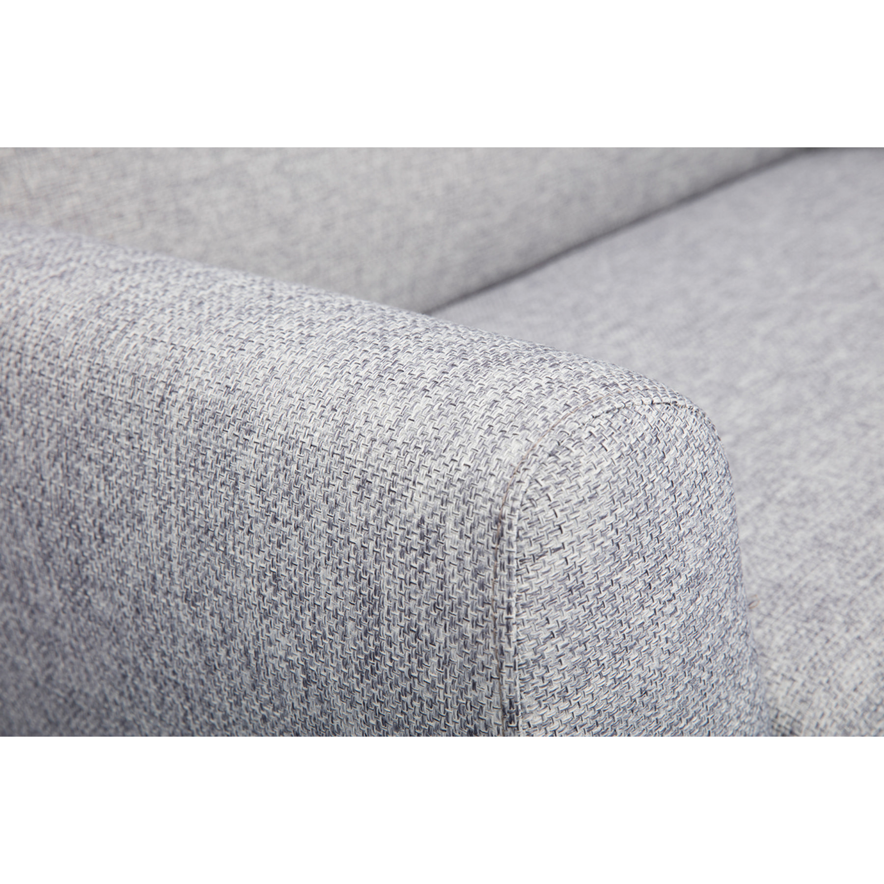 Canapé scandinave 2 places en tissu gris et bois clair PURE