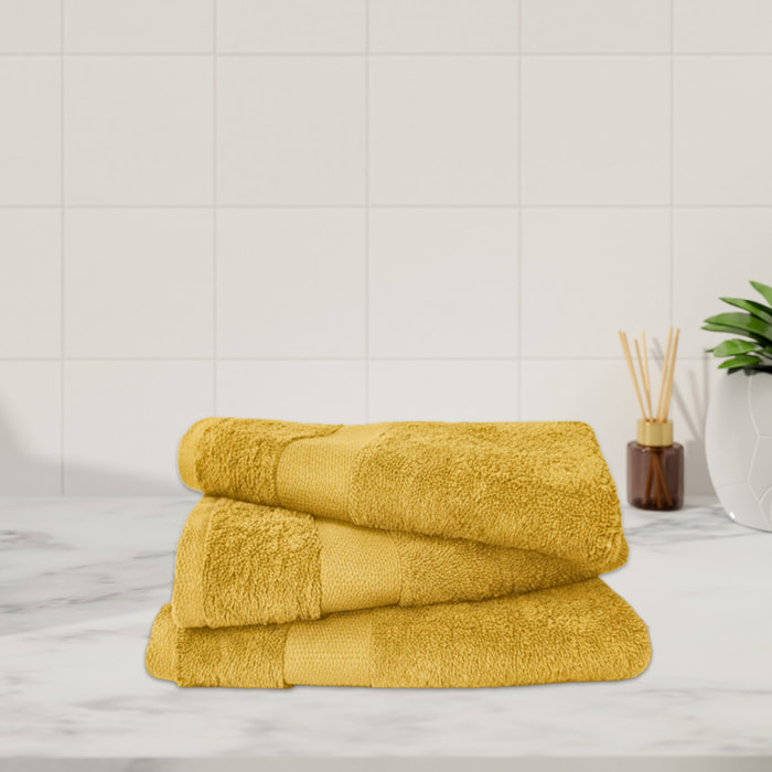 Lot de 3 maxi draps de bain 500 gr/m2 100%coton