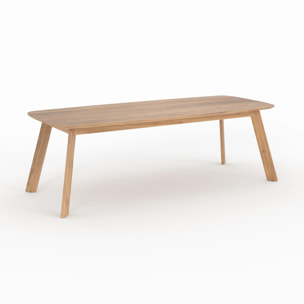 Table et chaises de jardin en bois de teck recyclé, 8 personnes - Lumo