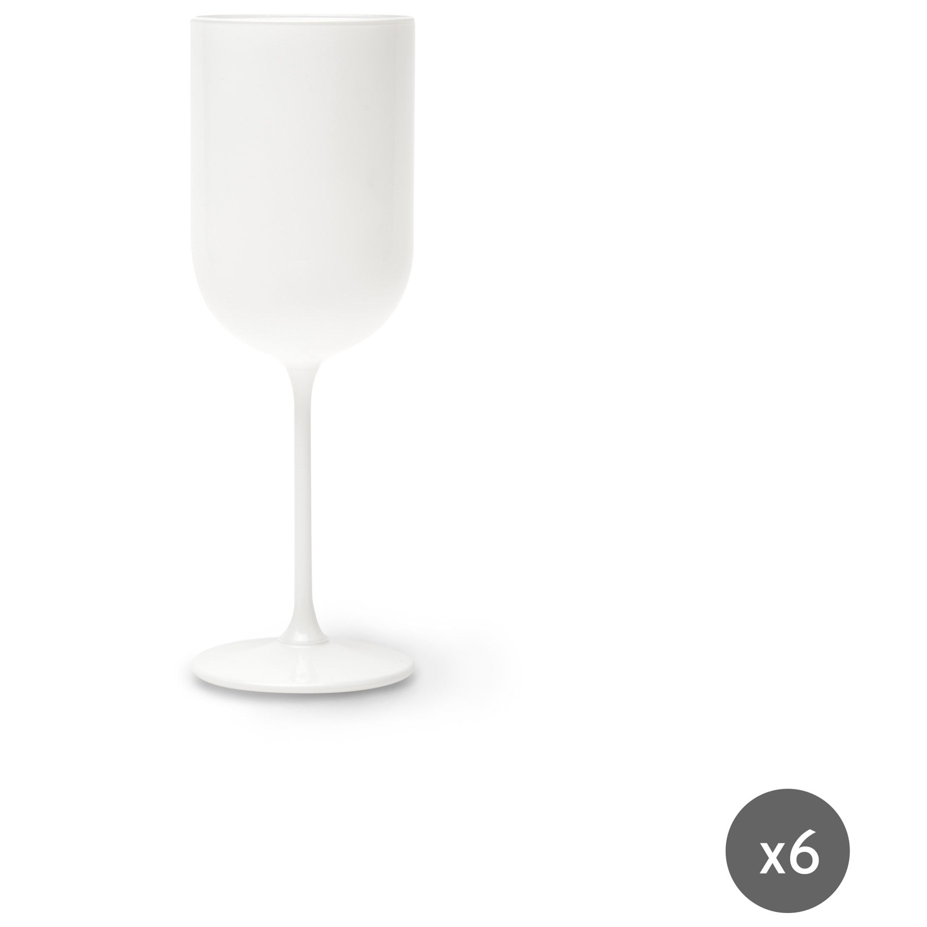 Set de 6 verres à vin Excelsa Nordic, en verre, 41 cl, blanc