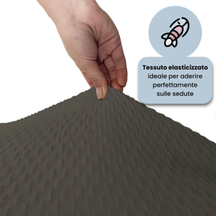 COPPIA VESTISEDIA CON SCHIENALE FASHIONABLE, Microfibra/Cotone/Elastan - TORTORA