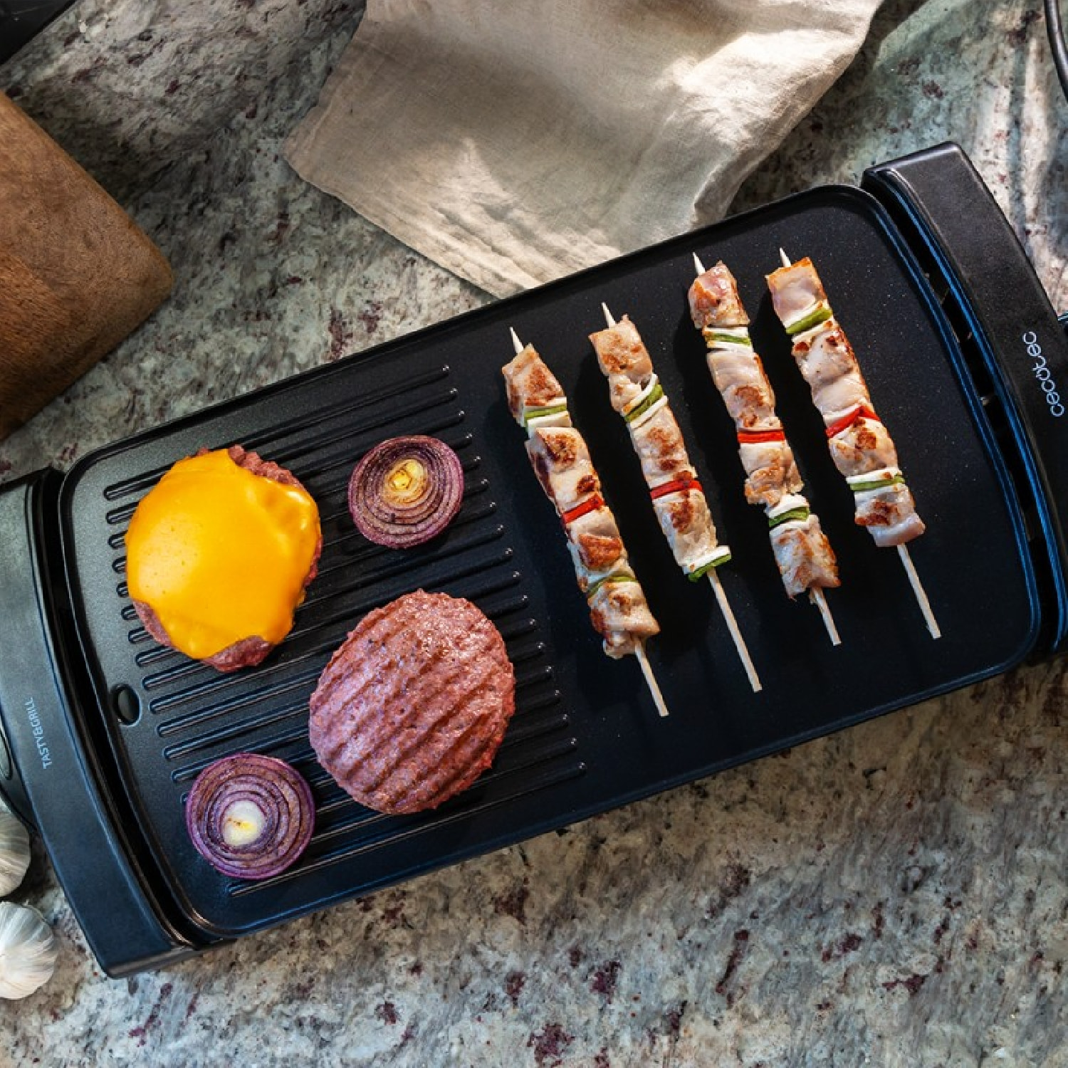 Cecotec Plancha de Asar Eléctrica Tasty&Grill 2500 BlackWater MixGrill. 2150 W R