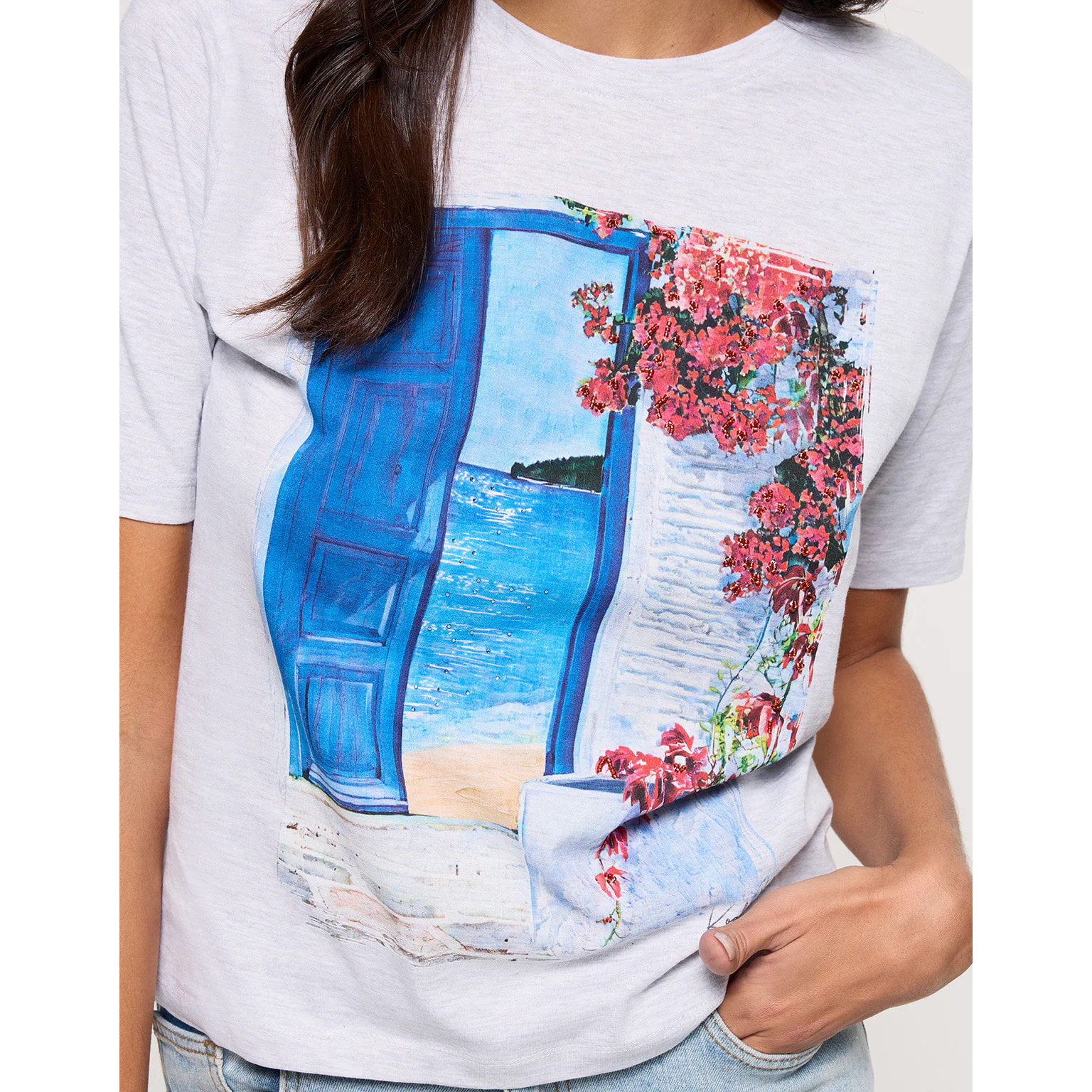 Camiseta Manga Corta Gris - Bluedoor