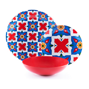 Servizio piatti 18 pezzi Excelsa – Ankara, Porcellana Multicolore