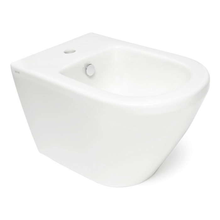 Vitra Integra bidet suspendu 35,5x54 cm + trop-plein + Swiss Aqua Technologies Project mitigeur monocommande (7042-0288SATBS235)