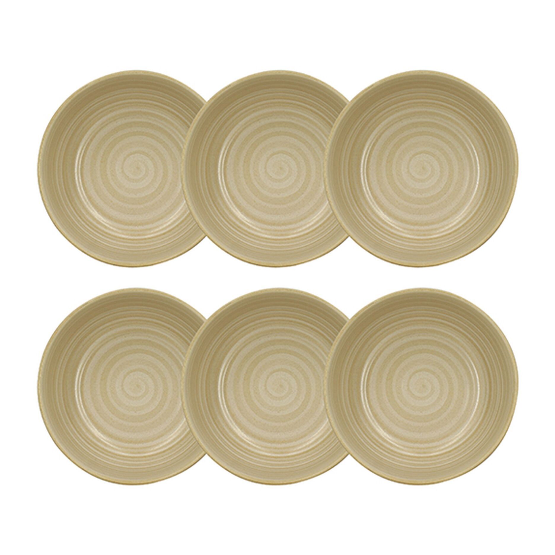 Lot de 6 bols 16,5cm en grès jaune TURBOLINO