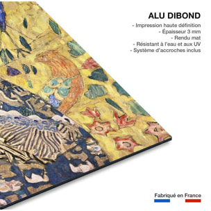 Tableau d'art de Klimt La Dame à l'éventail Tableau alu Dibond