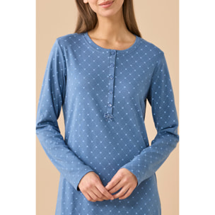 Camicia da notte donna in caldo cotone articolo cuore. Noidinotte