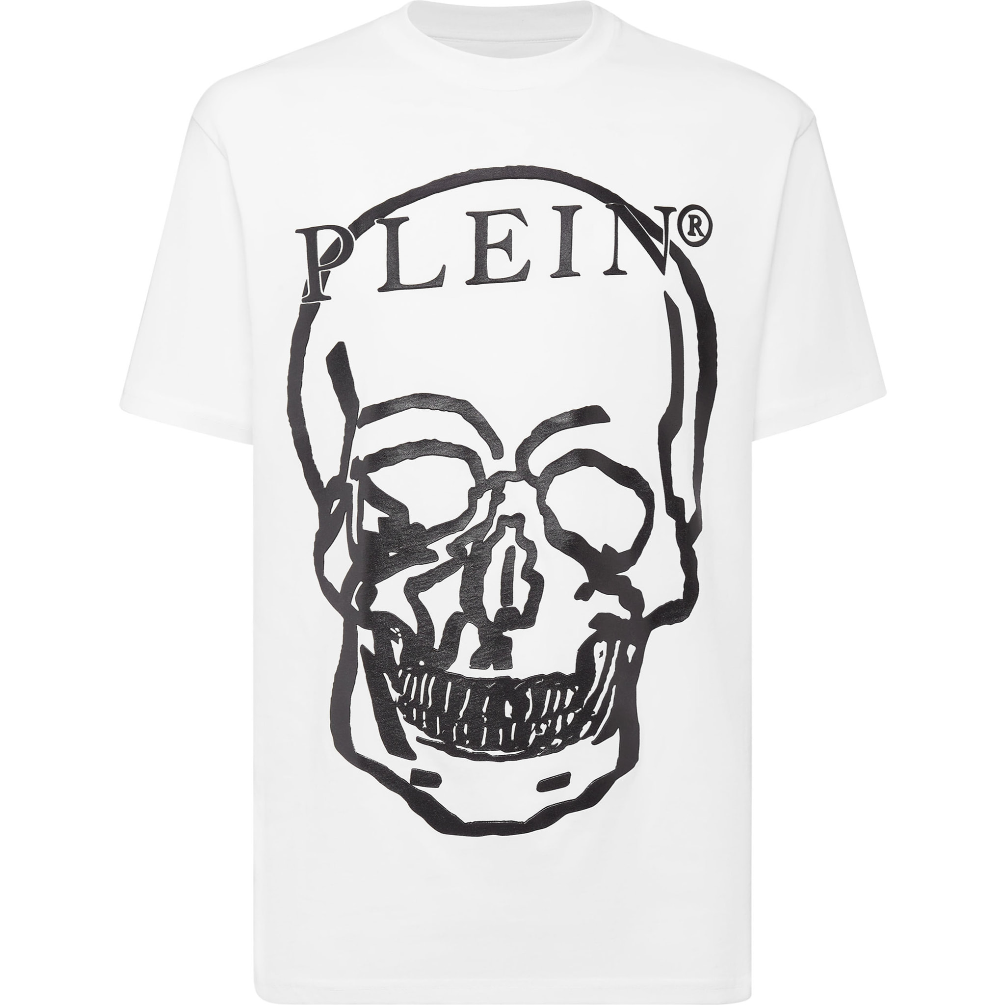 PHILIPP PLEIN T-Shirt Round Neck SKULL AND PLEIN