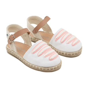 Conguitos - Sandali estivi in juta con zeppa per bambina comodi