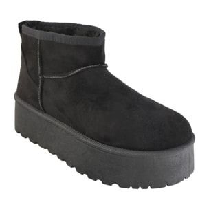 Stivaletti in simil camoscio imbottiti con platform