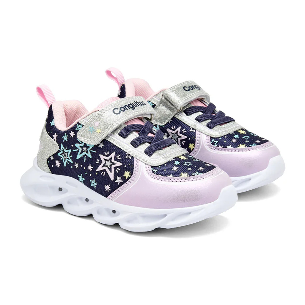 Zapatillas De Luces De Niña Con Estrellas