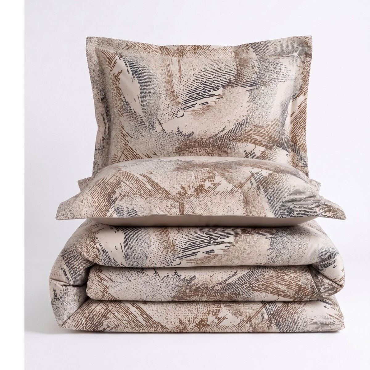 Parure housse de couette et taies oreiller 100% Satin de Coton imprimé