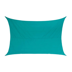 Voile d'ombrage rectangulaire "Curacao" émeraude 4x3m en polyester