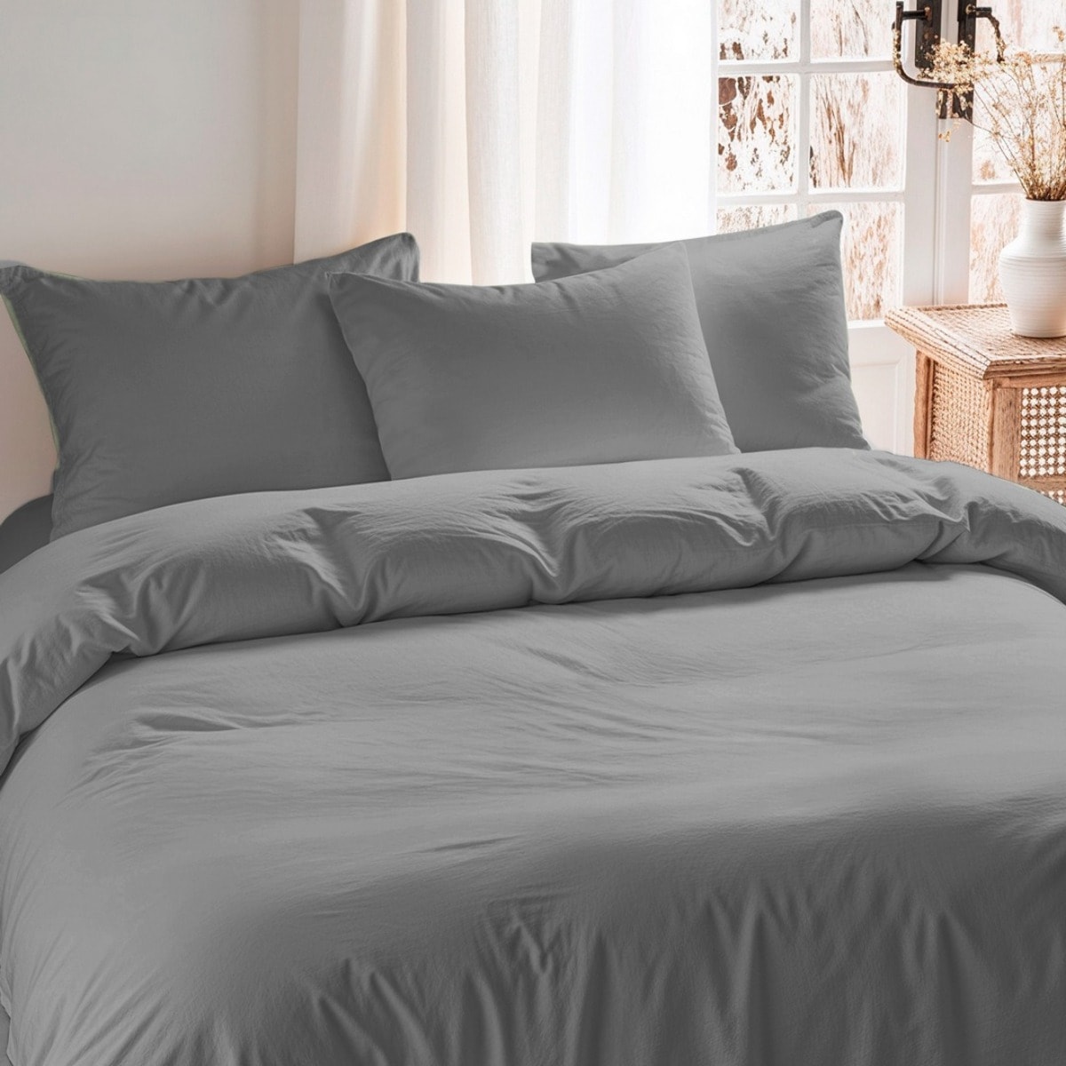 Funda de almohada GRIS