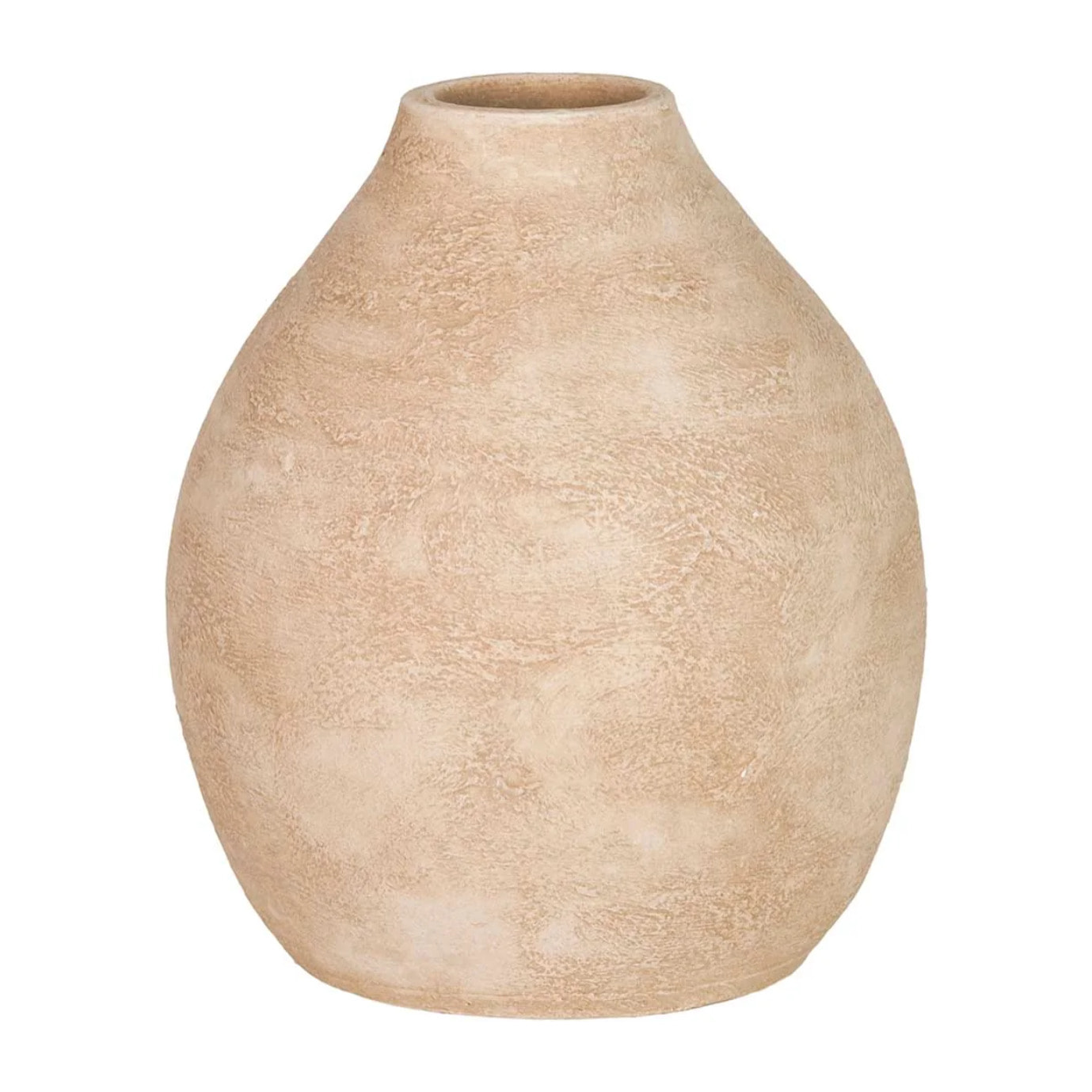 Florero Ceramica Beige 23x23x28 Cm