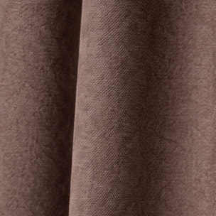 Rideau thermique phonique et semi occultant à galons fronceurs KONFOR - Taupe