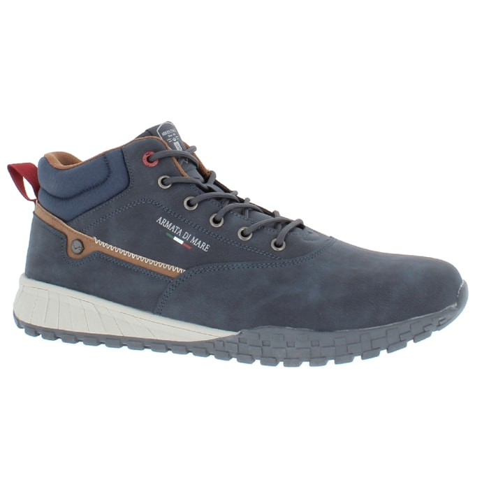 Armata di Mare Scarpe Uomo Stivaletti Hiking Ankle Boots Stringati con Soletta Rimovibile in Memory Foam AMU W23L452 Navy