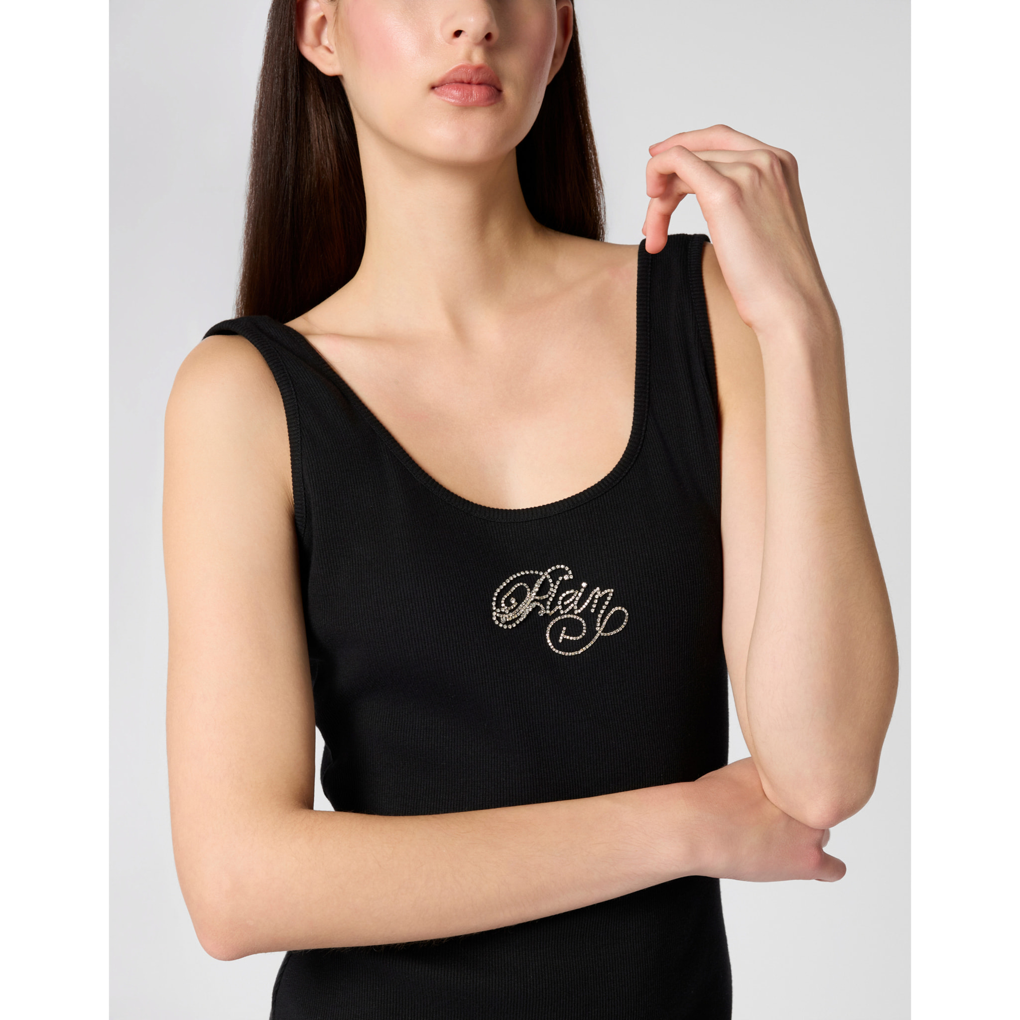 PHILIPP PLEIN Maxi Tank Dress Signature