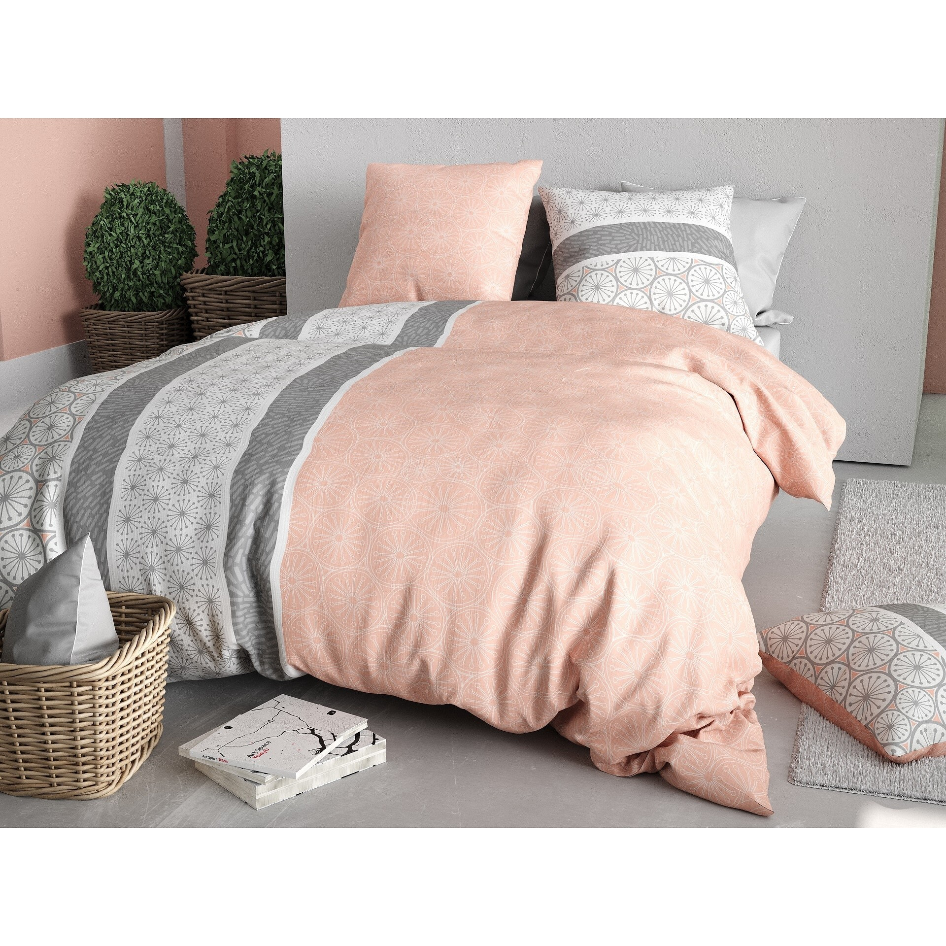 Parure housse de couette imprimée + 2 taies Coraline