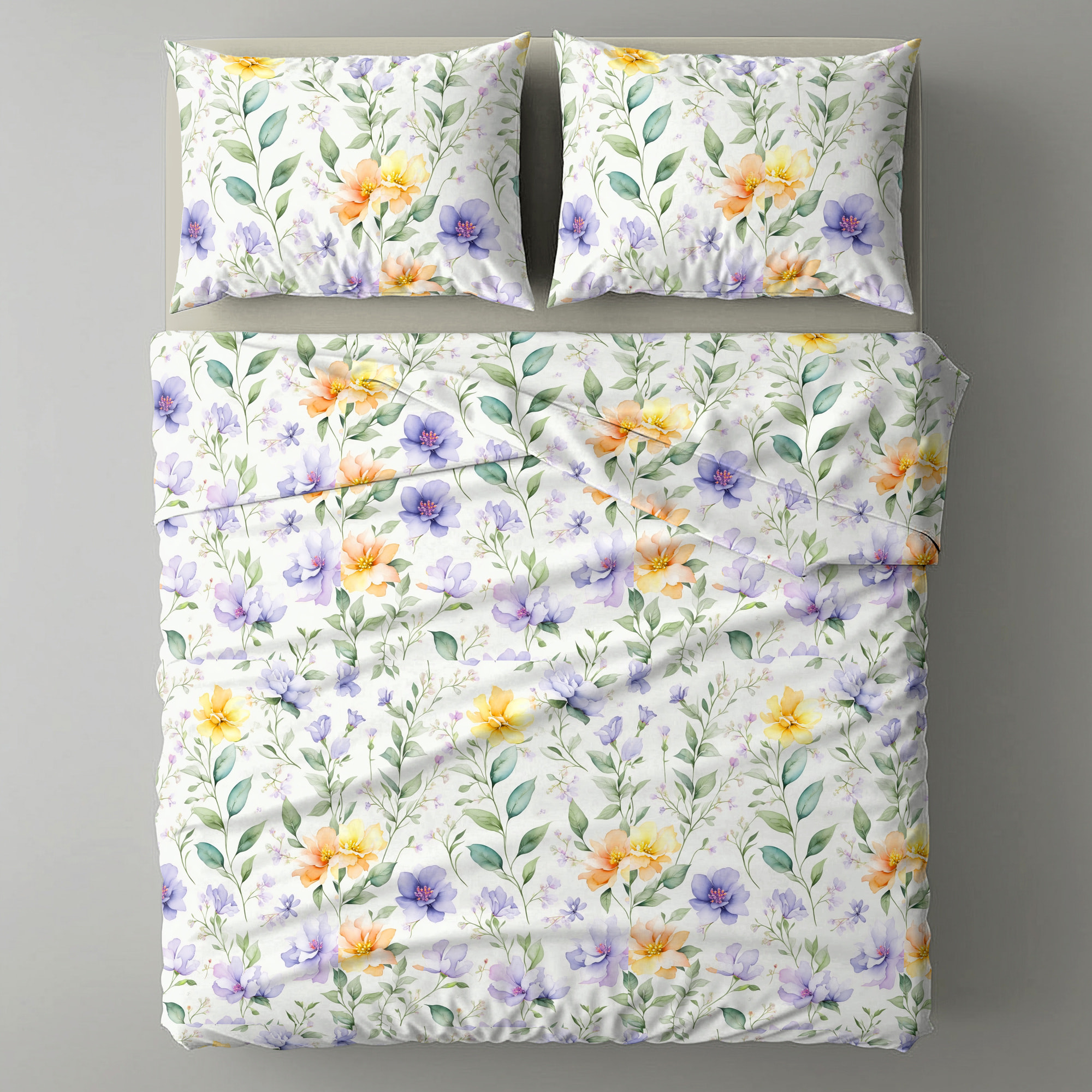 UNO CASA DESIGN Completo Letto Dec.Bracciano_Matrimoniale_Lavanda